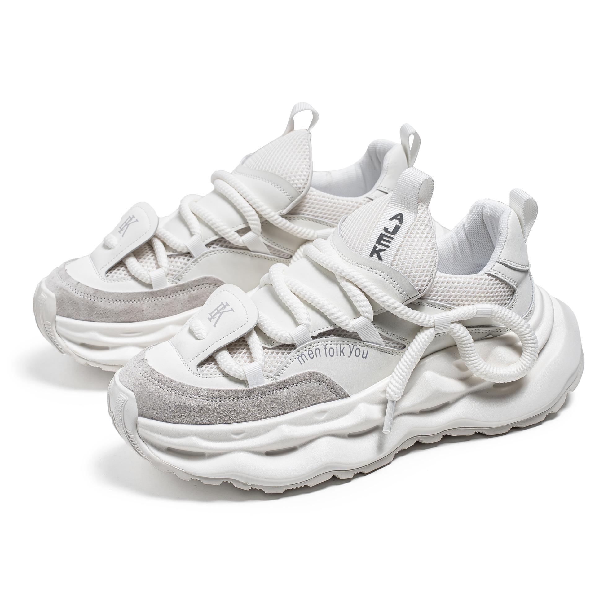 

Мужские модные повседневные кроссовки — модный корейский стиль, молодежная обувь на толстой подошве для пап на все времена года. 39