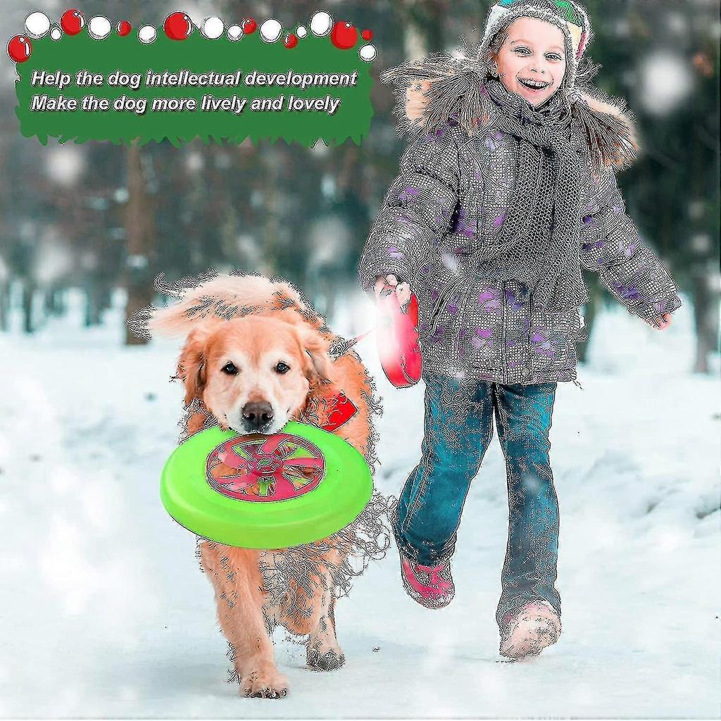 2 Stück Taschenlampe LED Hundescheibe Welpenscheiben Spielzeug Hundefliegscheiben Mit Langlebigem LED-Licht Mehrfarbige Fliegende Hundescheiben Spielzeug Welpen Interaktives Spielzeug
