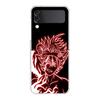Asta Black Clover Neon Clear Phone Case For Samsung Galaxy Z Flip 4 Case Thin High Hard PC Shell on For Galaxy Z Flip 3 5G Cover