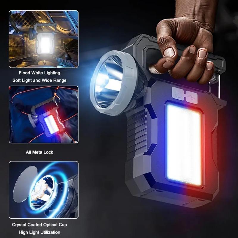 High Brightness Flashlight Rechargeable White Laser Ultra Bright Outdoor Long Range Handheld Searchlight Home LED Camping Light