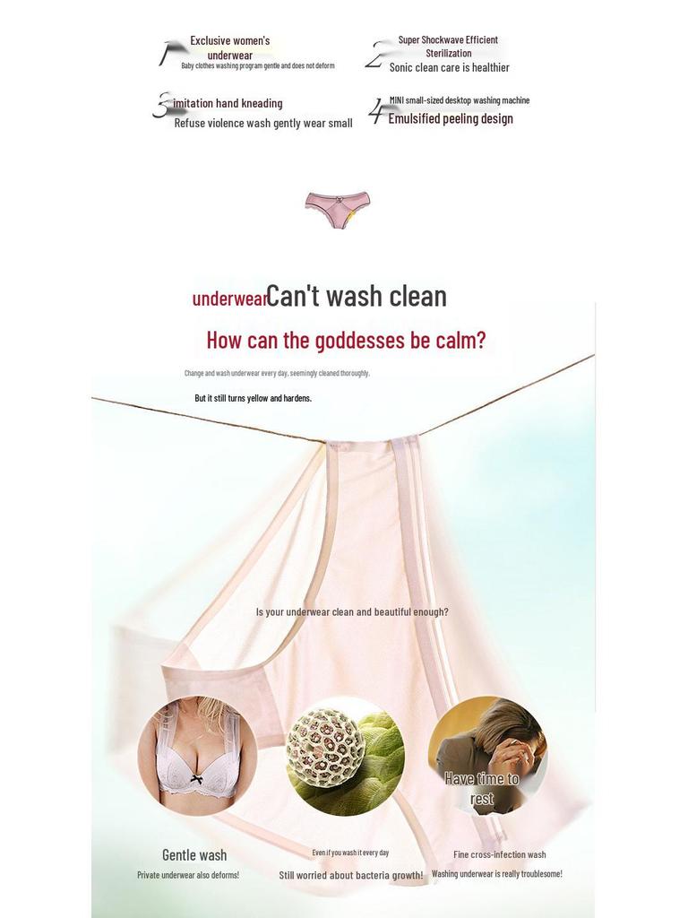 USB Tabletop Mini Washing Machine for Underwear & Baby Clothes