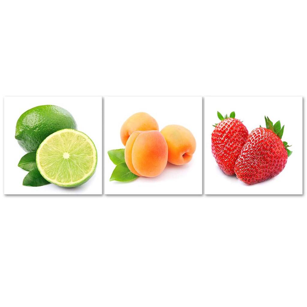 Feeby Set of Three Pictures Canvas Print, Juicy Fruit