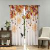 2PCS Halloween Fall Curtains, Pumpkin Spider Web Bat, Digital Print, Bedroom Living Room, Office, Kitchen, Dining Room