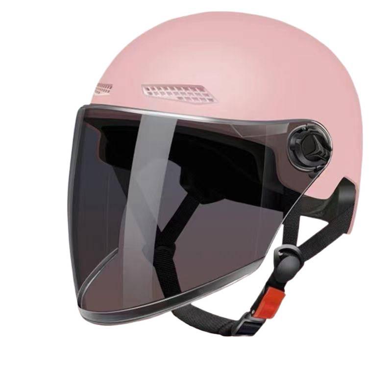 Four Seasons Lightweight Breathable Sun Protection Helmet for Electric Scooters, Motorcycles, and Bicycles - Unisex Summer Classic Half Helmet.