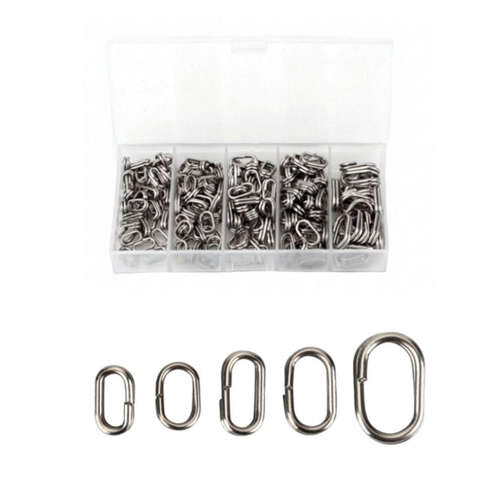 

Stainless Steel Fishing Split Rings Multiple Sizes Lure Connecting Ring Fishing Accessories