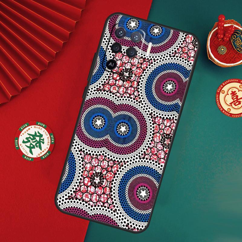African Wax Fabric Case For Oppo A76 A16 A96 A17 A60 A40 A80 A98 A58 A78 A18 A38 A57 A74 A54 A94 A15 A5 A6 Pro