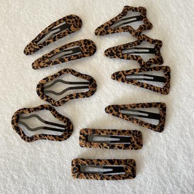 2Pcs Fashionable Retro Leopard Print BB Clip Bangs Clip Simple Temperament Fashion Side Clip Broken Hair Clip Hairpin