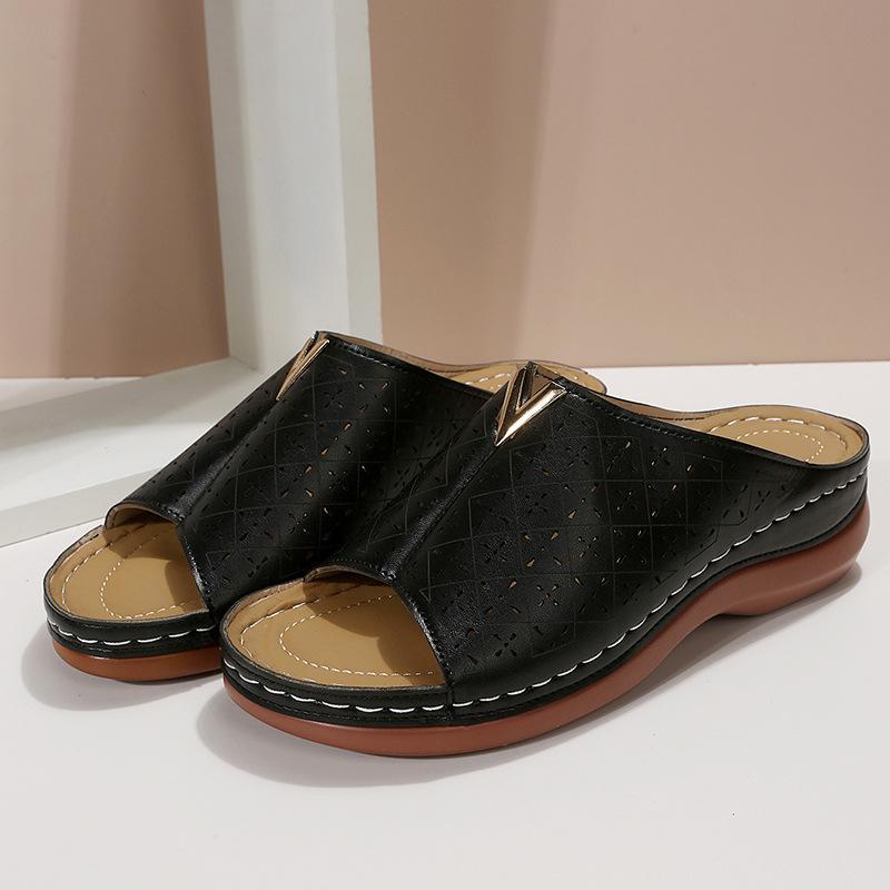 Modische Damen Hausschuhe Fischmaul Dickbesohlte Casual Hausschuhe Strandschuhe