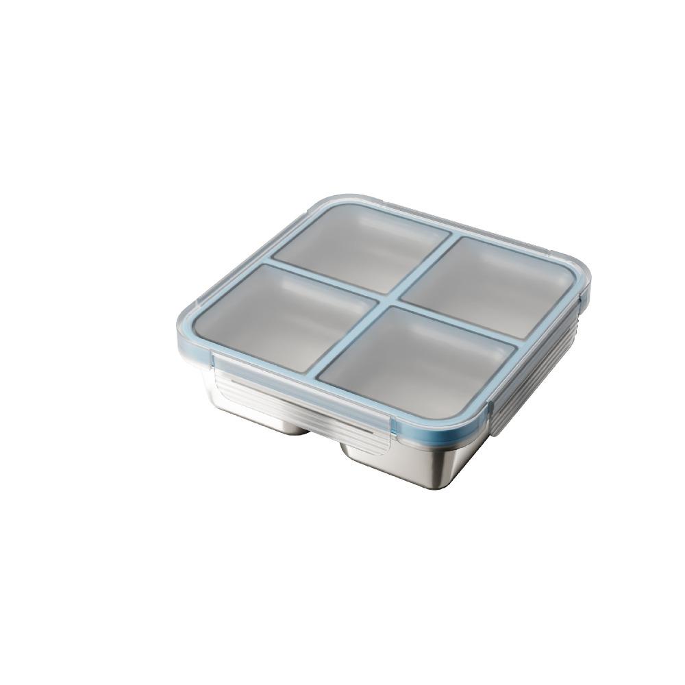 Leak-Proof 4 Grid Lunch Box Square Ice Cube Tray Easy To Clean Snack Box  Kindergarten