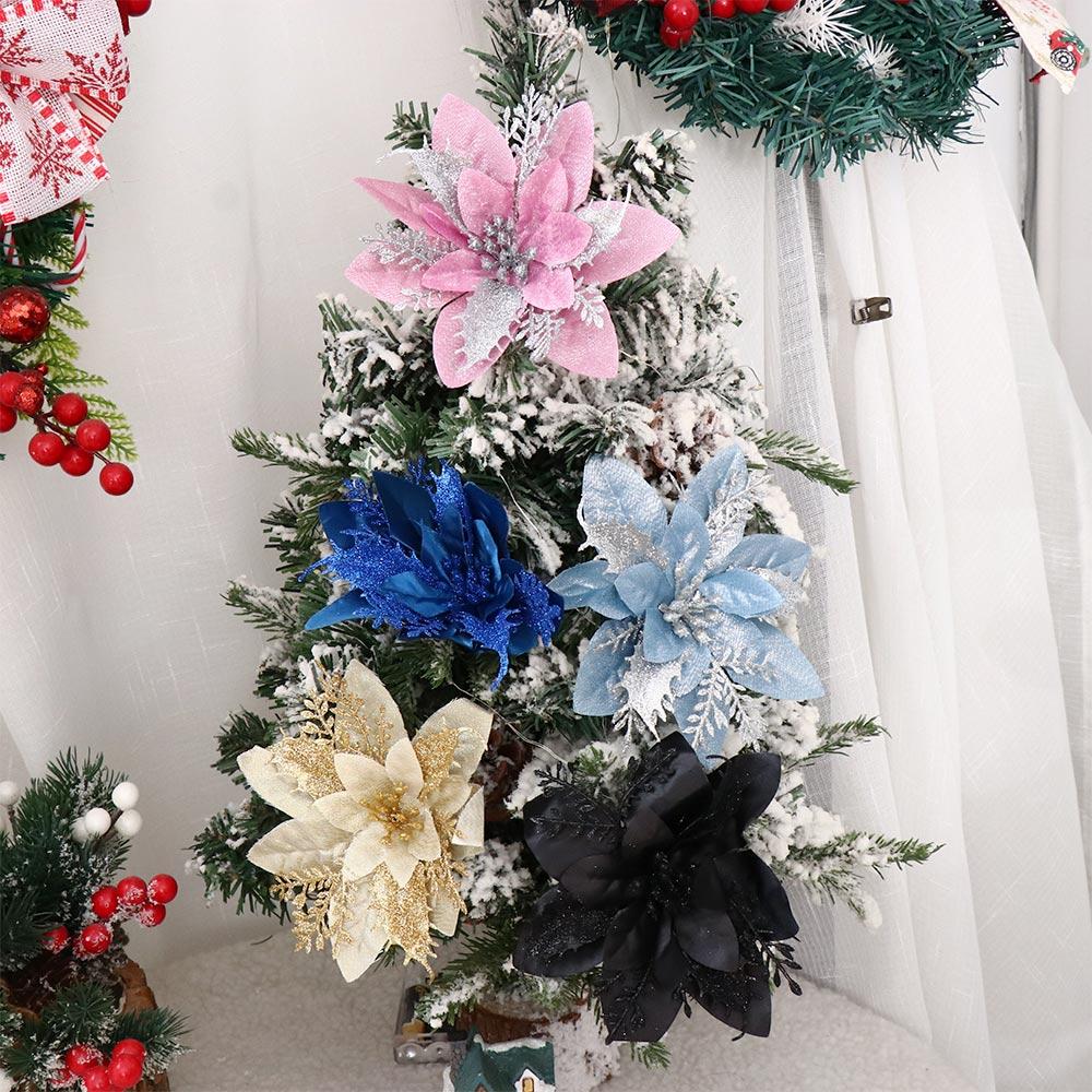5Pcs/set Fake Fake Flowers DIY Christmas Wreath Accessories  Party Supplies