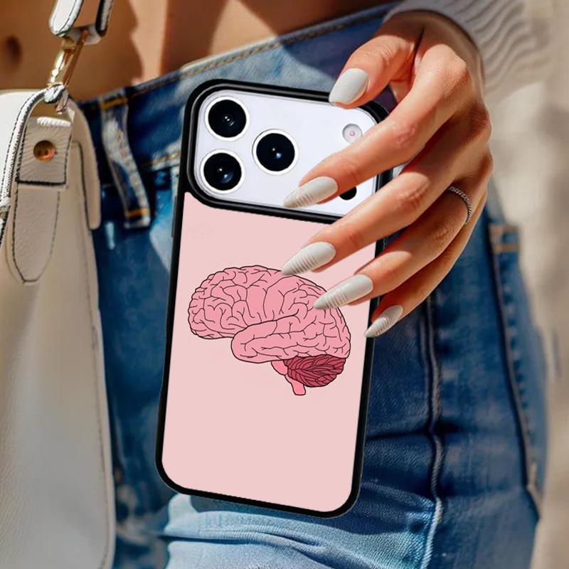 Vintage Anatomy Heart Cardiac Brain Nurse Phone Case For iPhone 17 Air 14 15 13 12 Max Cover For Apple 16e 11 Pro Max Plus Coque