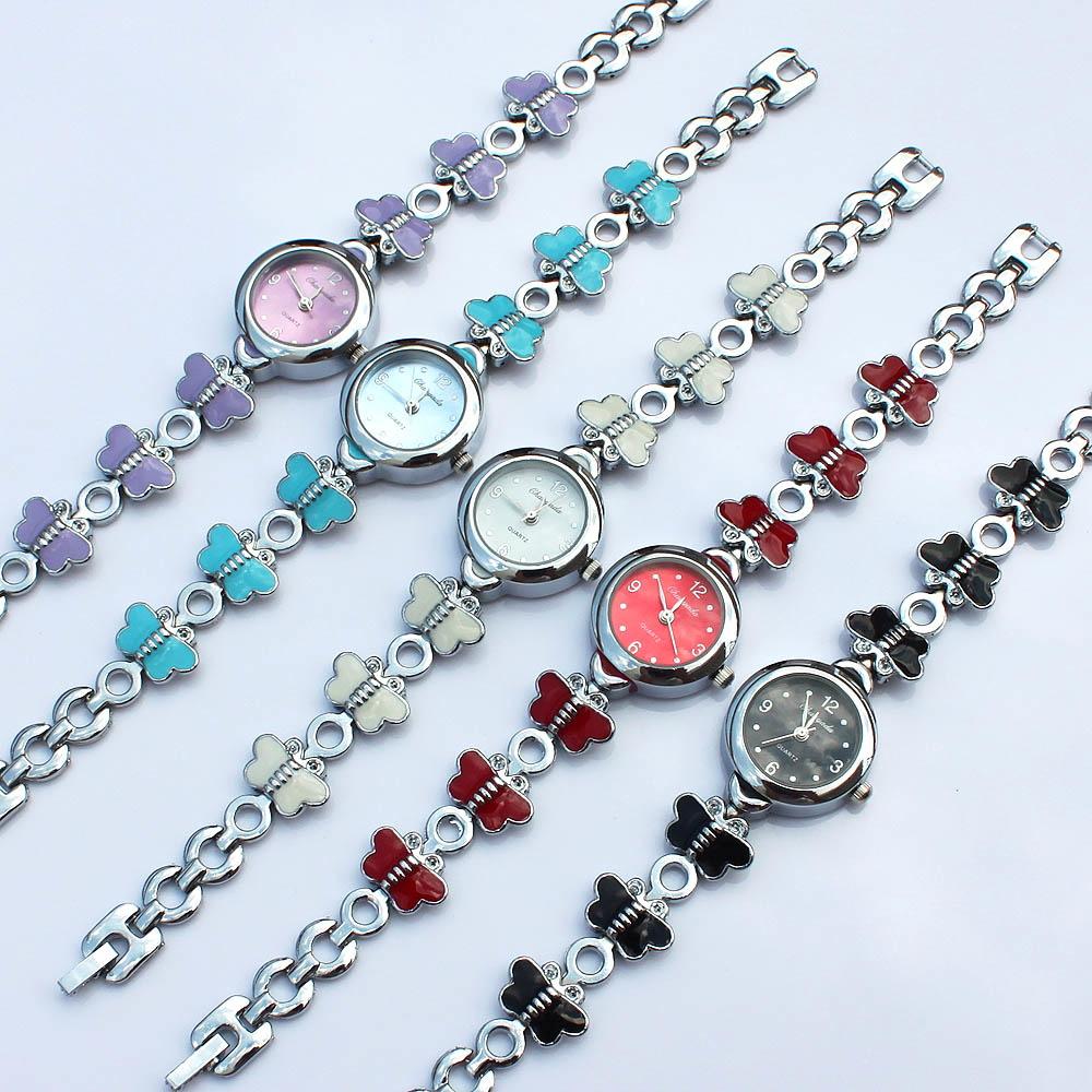 Butterfly Ladies Multicolor Small Dial Watches Women Fashion Watch Women's Watches Elegant Clock Women relogio feminino O12