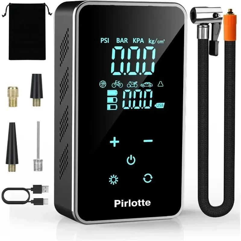 

Портативный автомобильный воздушный насос 150 фунтов на кв. дюйм беспроводной быстрой накачки мини-воздушный компрессор со светодиодной подсветкой мотоциклетный автомобильный велосипедный насос для шин чёрный