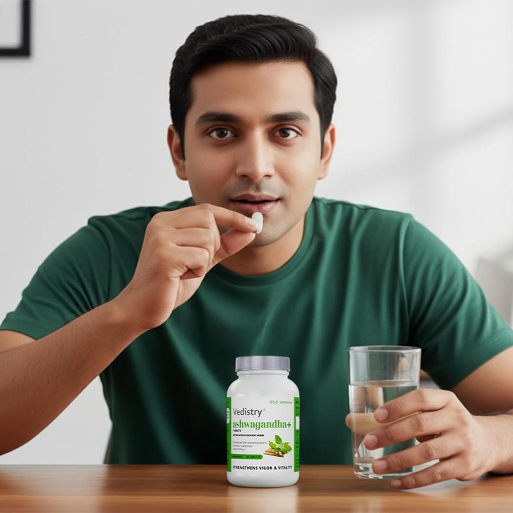 Vedistry Ashwagandha+ Tablets 60 Count X  Pack of 2 – Natural Energy, Stamina & Muscle Strength Supplement