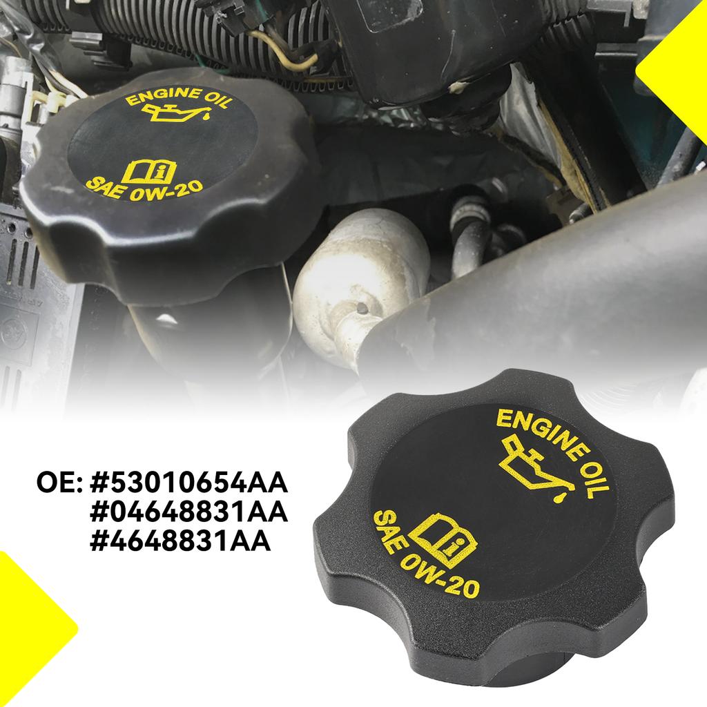 4.0L Oil Filler Cap Car Engine Fuel Filter Cap For Jeep Wrangler Cherokee Grand Cherokee 1996-2004 Dodge RAM Chrysler 53010654AA