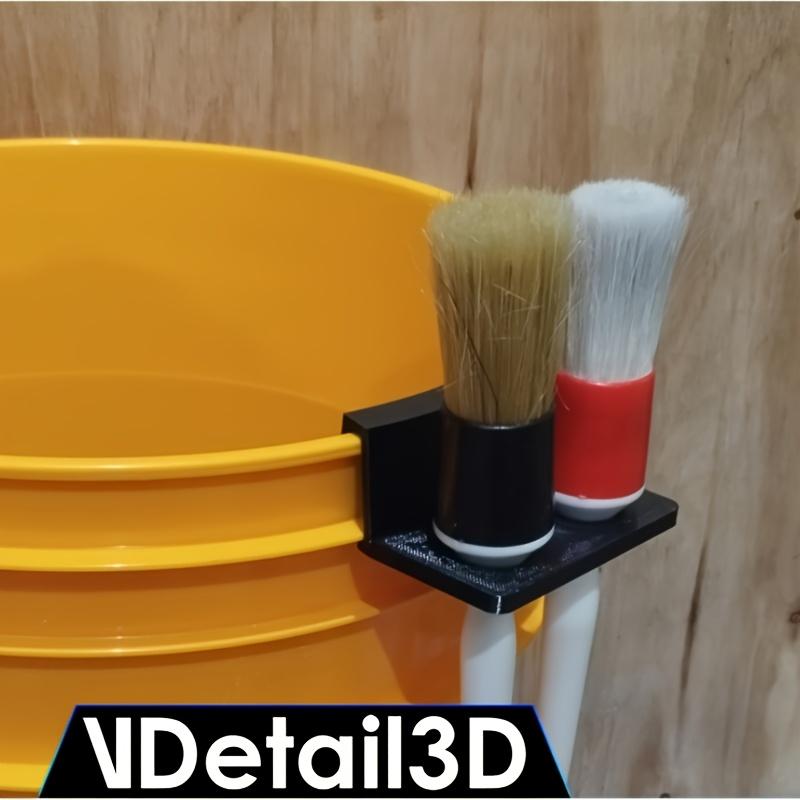 1 Soporte para Cepillo para Cubo de Lavado - Compatible con la Mayoría de Cubos de Lavado de Coches Estándar, Se Fija Fácilmente al Cubo, Más Conveniente
