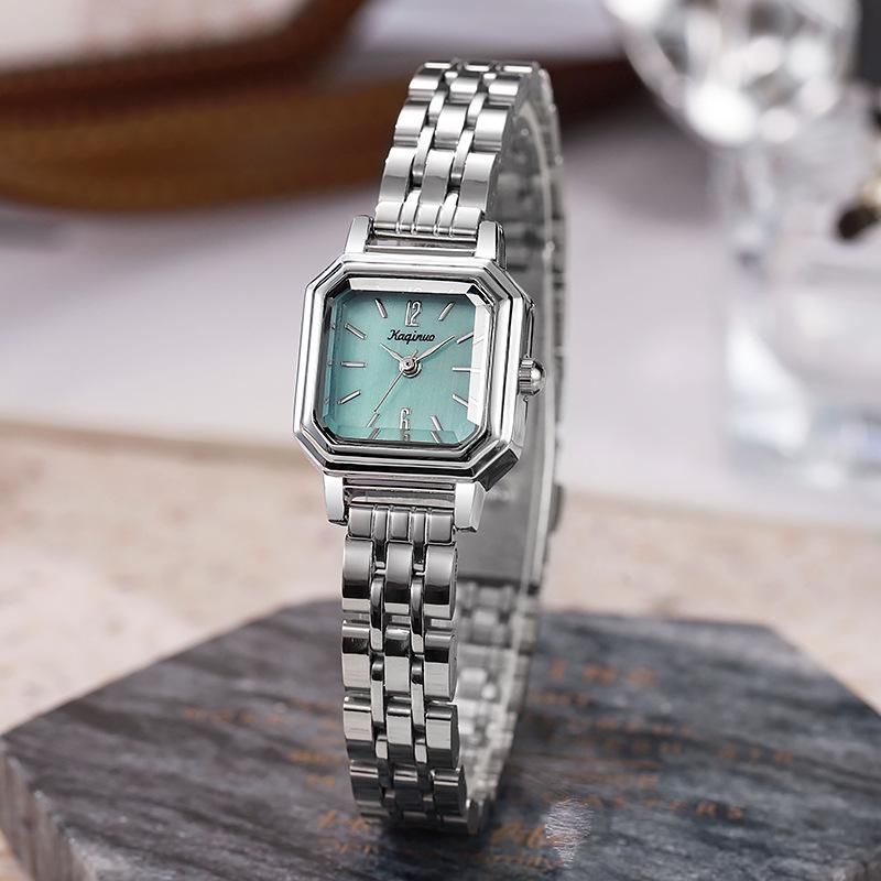 Fashionable Women's Small Square Watch with Mother-of-Pearl Face - Elegant, Light Luxury, and a Student Favorite