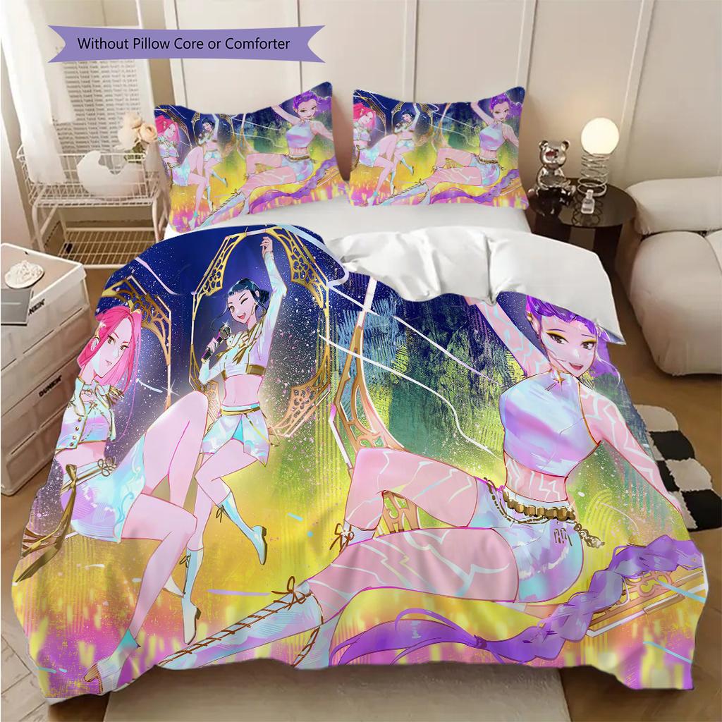 K-Pop Superstar bedding, duvet cover, pillowcase, home decoration, birthday gift (1 * duvet cover+2 * pillowcase, coreless)