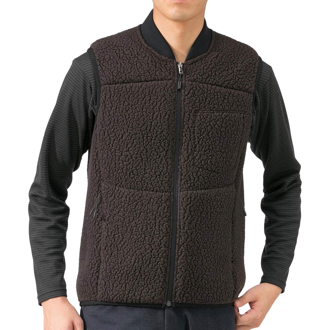 

Mizuno Polartec Boa Fleece Vest for Outdoor Perfect for Everyday and Size M After Dark Brown Size Men s Activities, Use, Travel, Walking, (B2MC9522),