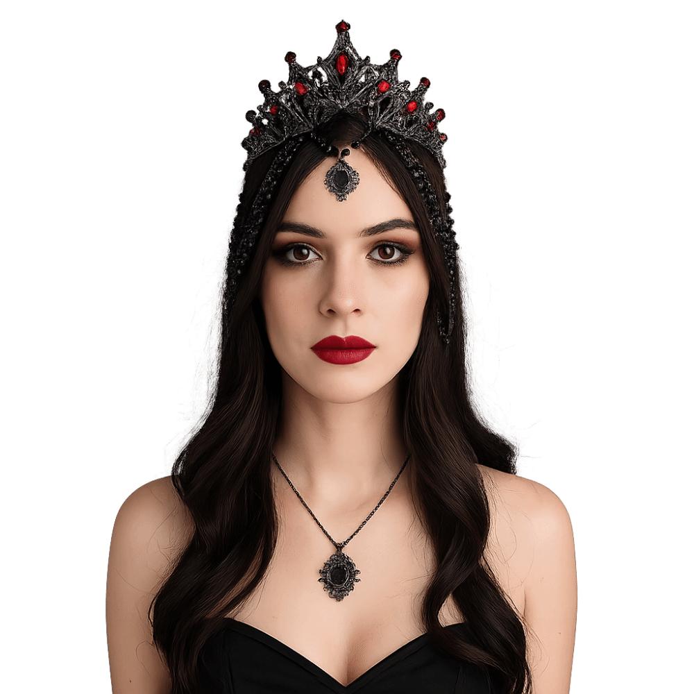 Elegante gotische Kronen Kopfschmuck Luxus Göttin Heiligenschein Kopfschmuck Barock Strasskrone Lolita