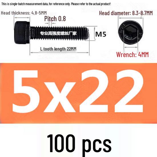 High-Strength Grade 12.9 Internal Hex Head Screws M1.4-M20