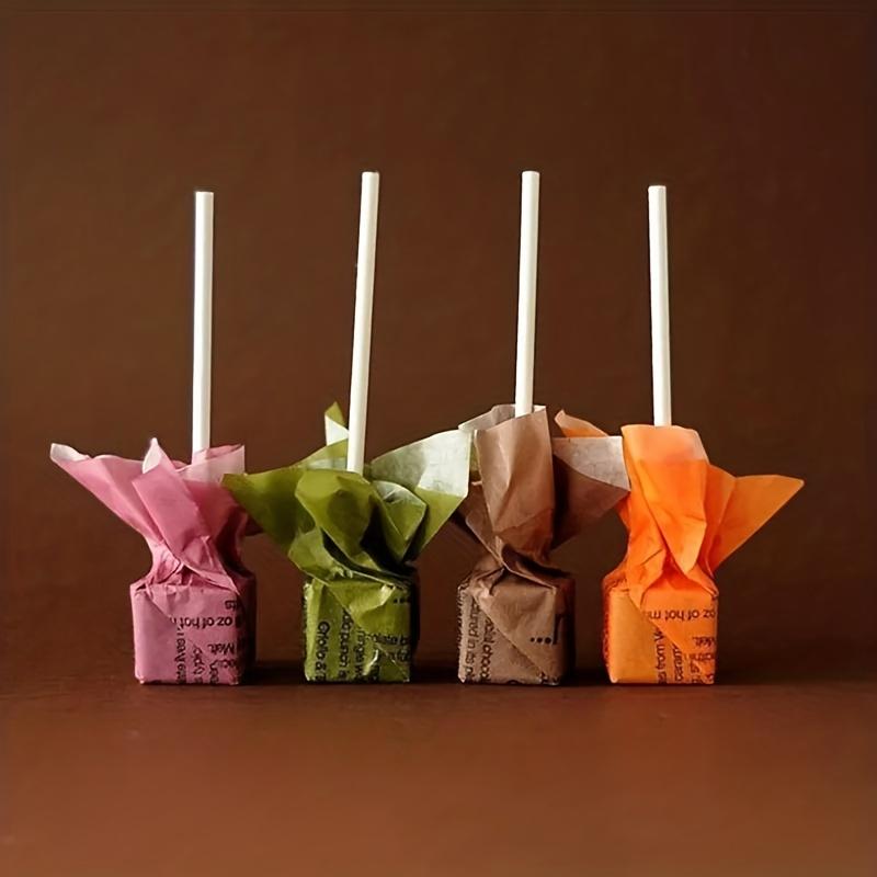 Chocolate White Acrylic Lollipop Stick Great Reusable Candy Dessert Bakeware Kitchen Dining Bar Home Garden