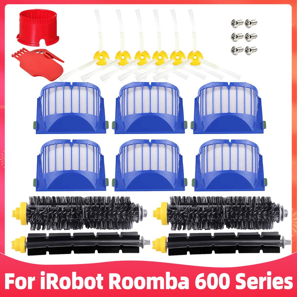 For iRobot Roomba 600 Series 692 690 680 660 651 650 620 618 610 620 625 671 695 564 Robot Vacuum Main Side Brush Hepa Filter