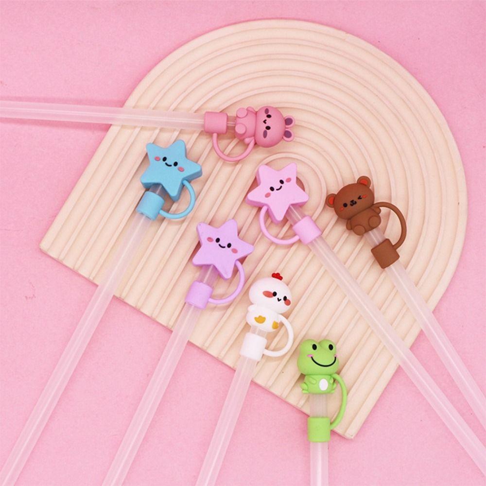 Cup Accessories Silicone Straw Plug Reusable Straw Tips Cover Drinking Dust Cap  Water Glass