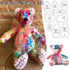 10 PCS Memory Bear Doll Template Ruler Set Sewing Tool Frame Rulers Reusable DIY Crafts Sewing Stencil for Project Lovers