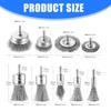 Multipurpose Steel Wire Drill Brush Attachments 9PCS Carbon Steel Wire Wheels For Grinding Rust Cleaning Polishing