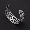 European and American Striped Stainless Steel Bangle: 12/15mm Women's Light Luxury Elastic Bracelet