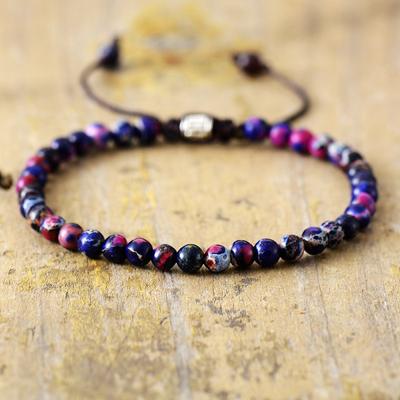 Simple and Stylish Handmade Natural Stone Beaded Bracelet, Suitable for Both Men and Women, Adjustable Size, Trendy Jewelry.