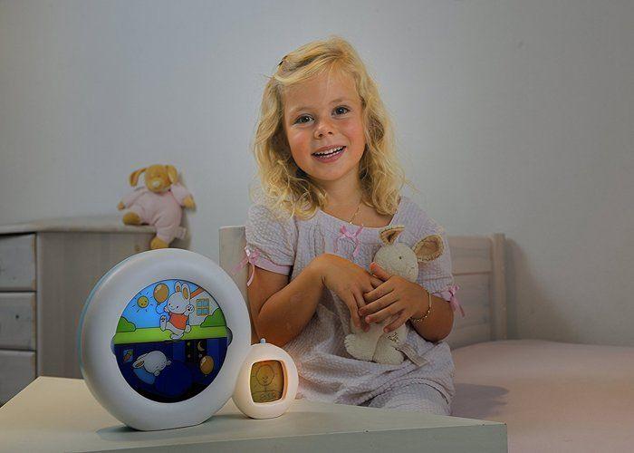 Réveil enfant éducatif kid'sleep - claessens'kids - veilleuse musicale - jour/nuit - lune