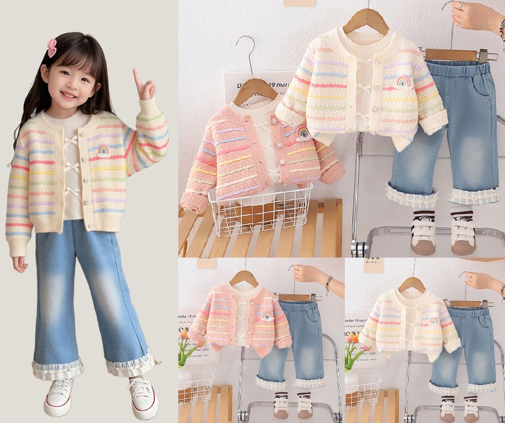 Kids Casual Long-Sleeve Set, Comfortable Daily Wear Outfits