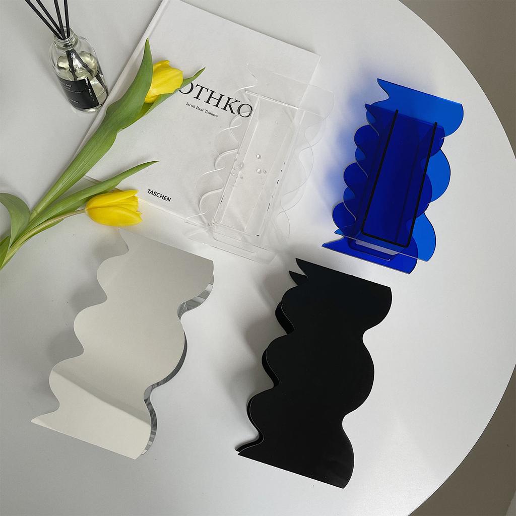Modern Acrylic Flower Vase For Hydroponic Plant Clear Home Decors Creative Tabletop Centerpieces Safe for Kids and Pet