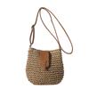 Ladies Fashion Bag Fashionable Beach Messenger Purse Woven Shoulder Handbag Woven Summer Straw Bag For Holiday Beach Shopping