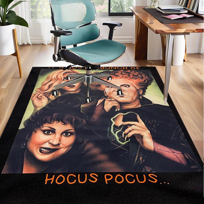 Hocus witch Halloween Magic Office Rug Chair Mat, Game Carpet, Suitable for Front Door, Bedroom, Living Room, Desk, Holiday Gift