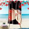 Anime Girl with Red Eyes Print A Must-have Beach Towel for Beach Travel