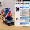 3 In 1 Wireless Charger Stand Fast Charging Station - for iPhone 17-12/X Apple Watch AirPods Samsung Galaxy S25/S23/S22 Charger