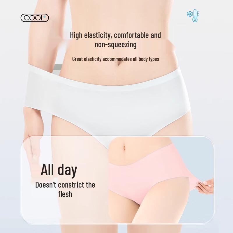 BADIGAO Women's Disposable Ice Silk Seamless Underwear