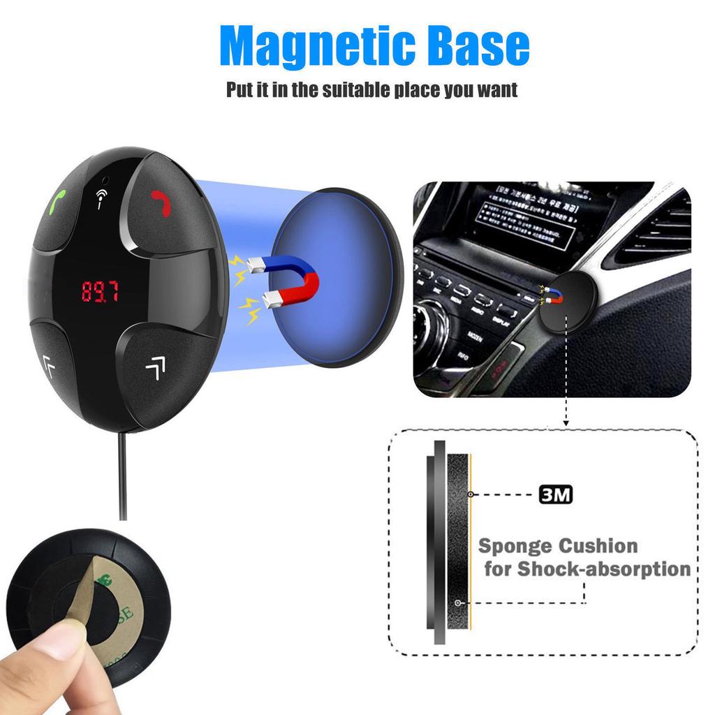 Handsfree Wireless Bluetooth FM Transmitter Car Kit Mp3 Player with USB Charger