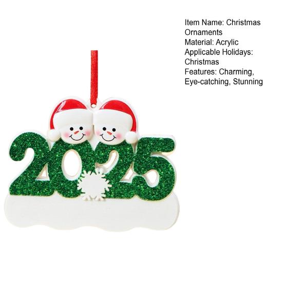 Personalized Christmas Ornaments 2025 Custom Family of 2/3/4/5/6 Snowman Ornaments for Xmas Tree Decor