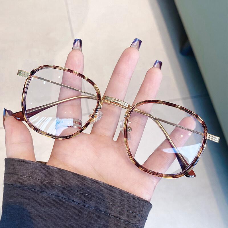 

Овальные очки для близорукости с защитой от излучения для мужчин и женщин, от 100 до -400 диоптрий, золотистые и серебристые леопардовые очки для близорукости 0