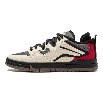 Li Ning We I Pro Skateboard Series Comfortable Versatile Durable Non-Slip Low-Top Skate Shoes Women Sneaker Light-Gray Red AECU038-3