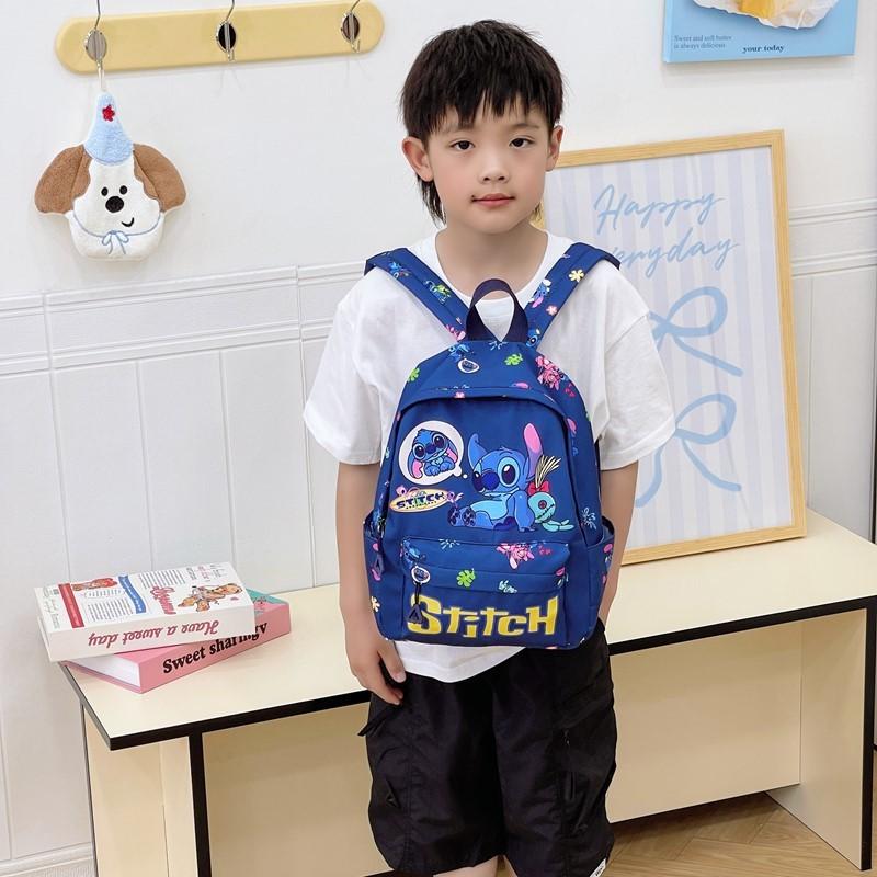 Stitch Letter Cute Angel Cartoon Pattern Children Backpack For Use School