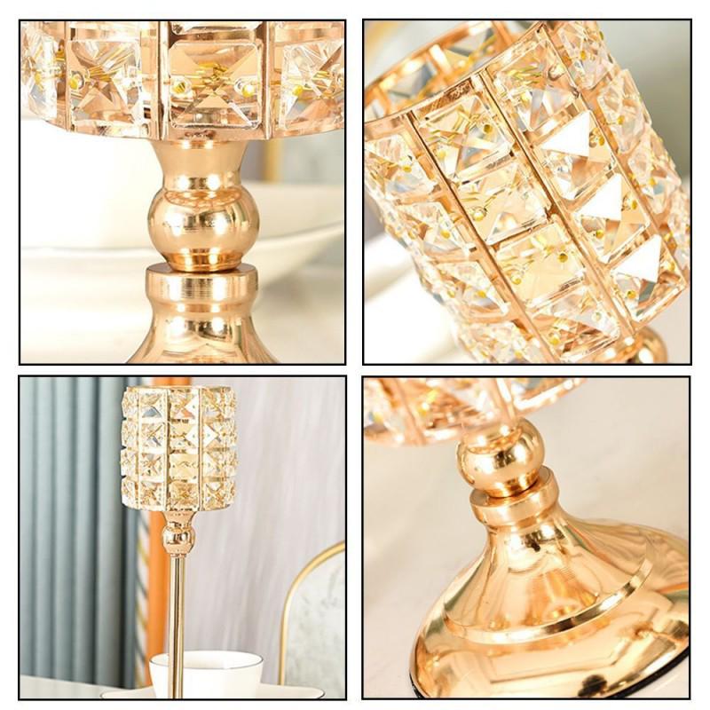 Crystal Candle Holder - Elegant Wedding & Banquet Decoration