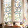 Floral Rainbow Static Sticker Window Privacy Film UV Protection Glass Sticker Non-Adhesive Window Cling for Home Bedroom Living Room Decor
