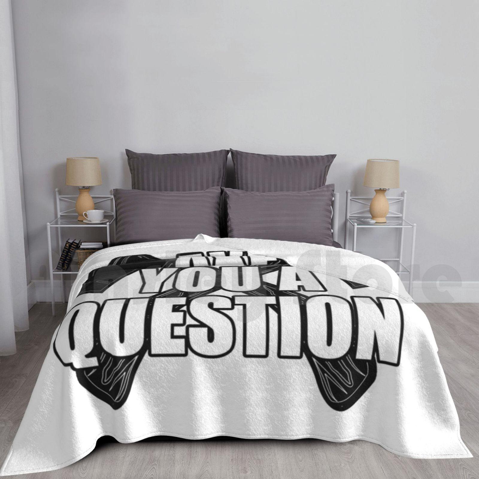 Axe You A Question Blanket Super Soft Warm Light Thin Axe Question Axe You A Question Lumberjack Axe Throwing Pun Size: 75*100cm, Weight: 230 GSM