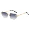 Serpentine Metal Personalized Trimmed Sunglasses Fashion Frameless Glasses Street Pography Trendy Sunglasses