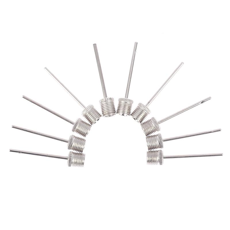 10Pcs Stainless Steel Pump Pin Sports Ball Inflating Pump Needle For Football